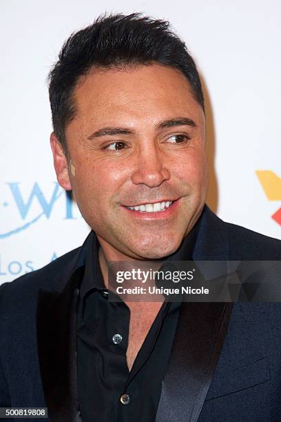 Oscar De La Hoya arrives at Make-A-Wish Greater Los Angeles honors Oscar De La Hoya, Michael Rosenfeld and Tom Mone at its annual Wishing Well Winter...