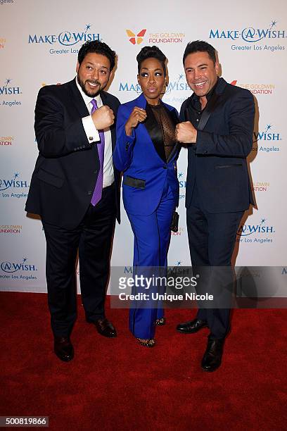 Tichina Arnold and Oscar De La Hoya arrive at the Make-A-Wish Greater Los Angeles Annual Wishing Well Winter Gala at the Beverly Wilshire Four...