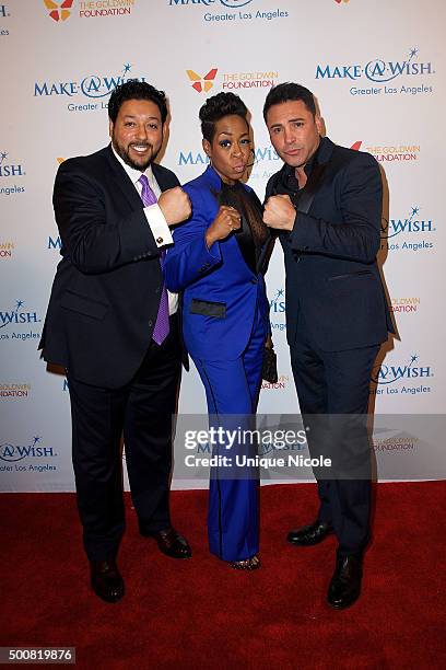 Tichina Arnold and Oscar De La Hoya arrive at the Make-A-Wish Greater Los Angeles Annual Wishing Well Winter Gala at the Beverly Wilshire Four...