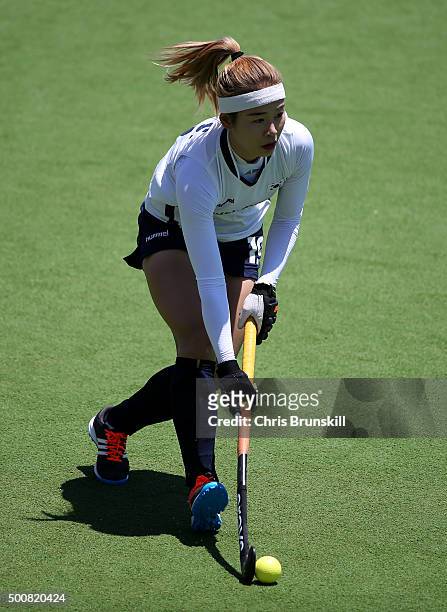 Sun Soon Oh of Korea in action during the quarter final match between China and Korea on day 6 of the Hockey World League Final on December 10, 2015...