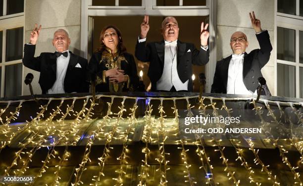 The Nobel Peace Prize laureates of the Tunisian National Dialogue Quartet , the Secretary General of the Tunisian General Labour Union Houcine...