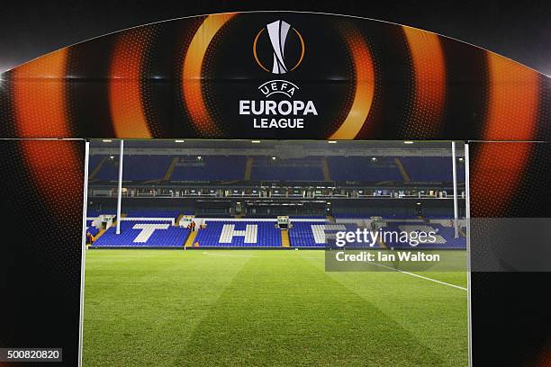 General view of the stadium during the UEFA Europa League Group J match between Tottenham Hotspur and AS Monaco at White Hart Lane on December 10,...