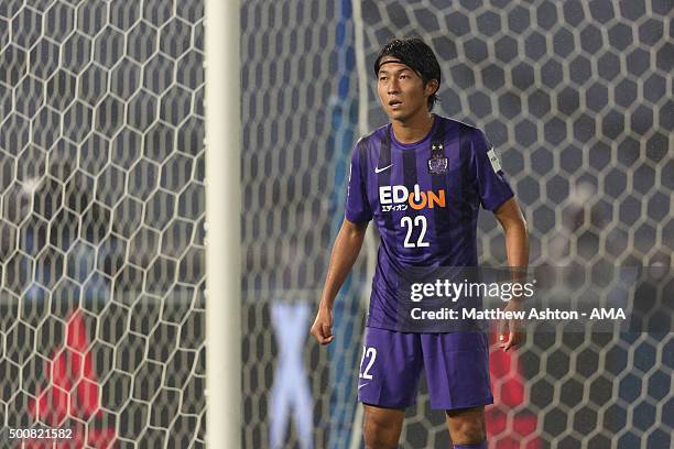 Yusuke Minagawa of Sanfrecce Hiroshima during of the FIFA World Club Cup match between Sanfrecce Hiroshima and Auckland City at International Stadium...