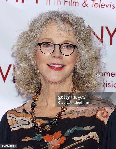 Actress Blythe Danner attends the New York Women In Film And Television's 35th Annual Muse Awards at New York Hilton on December 10, 2015 in New York...