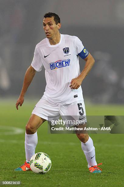 Angel Berlanga of Auckland City during of the FIFA World Club Cup match between Sanfrecce Hiroshima and Auckland City at International Stadium...