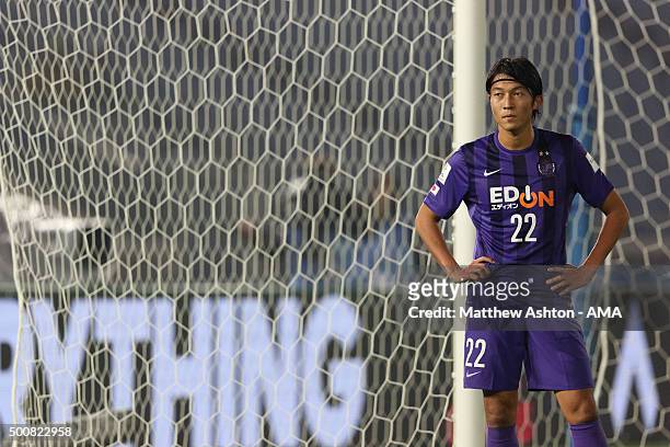 Yusuke Minagawa of Sanfrecce Hiroshima during of the FIFA World Club Cup match between Sanfrecce Hiroshima and Auckland City at International Stadium...
