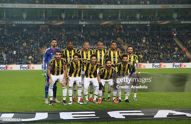 Fenerbahce players Mehmet Topal, Lazar Markovic, Diego, Alper Potuk, Fernandao, Fabiano, Gokhan Gonul, Abdoulaye Ba, Bruno Alves, Hasan Ali Kaldirim,...