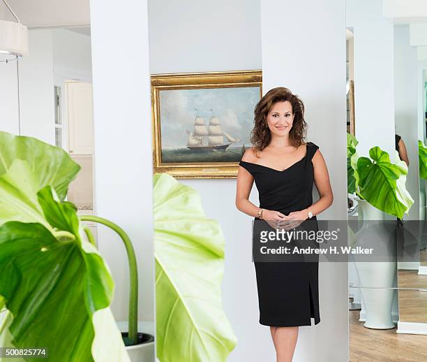 Host Geraldo Rivera's wife Erica Michelle Levy is photographed for 25A Magazine on August 13, 2015 in New York City.