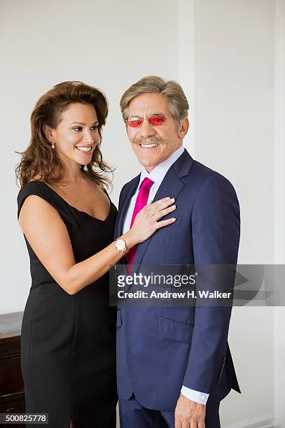 Host Geraldo Rivera and wife Erica Michelle Levy are photographed for 25A Magazine on August 13, 2015 in New York City. PUBLISHED IMAGE.