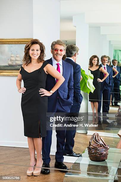 Host Geraldo Rivera and wife Erica Michelle Levy are photographed for 25A Magazine on August 13, 2015 in New York City.