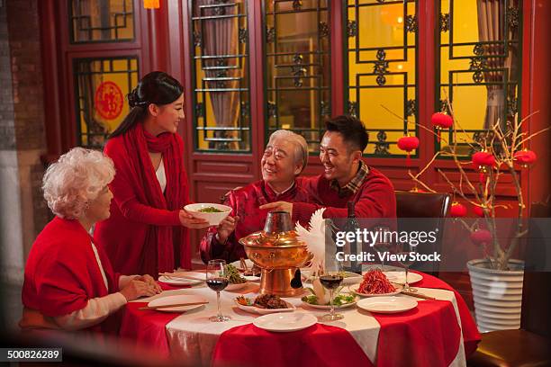 family on chinese new year - woman red lantern stock pictures, royalty-free photos & images