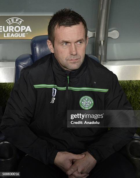 Celtic's head coach Ronny Deila during the UEFA Europa League Group A soccer match between Fenerbahce SK and Celtic FC at Sukru Saracoglu stadium in...