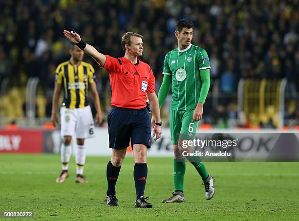 Referee Serge Gumienny during the UEFA Europa League Group A soccer match between Fenerbahce SK and Celtic FC at Sukru Saracoglu stadium in Istanbul,...