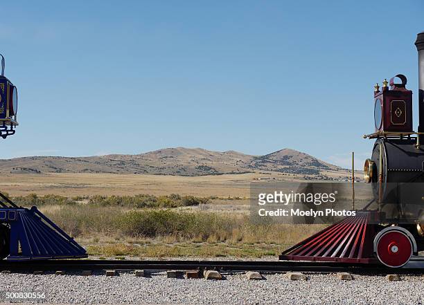 golden spike national historic site - mountain peak utah stock pictures, royalty-free photos & images