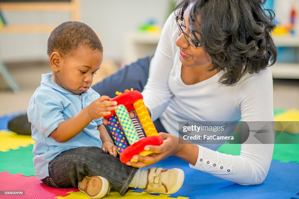 Mother and Son Playing Together