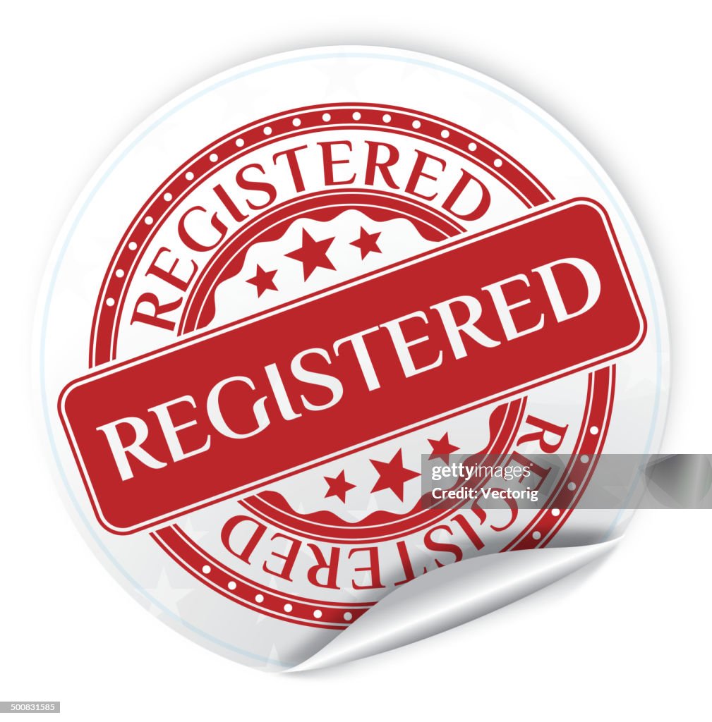 Regostration Sticker Registered Sticker High-Res Vector Graphic - Getty Images