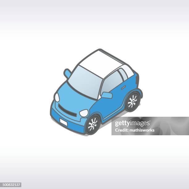 microcar illustrationen - compact car stock-grafiken, -clipart, -cartoons und -symbole