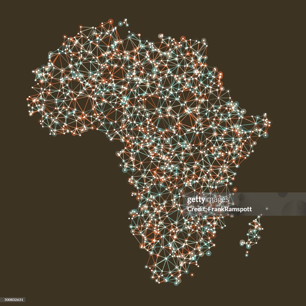 Carte de l'Afrique réseau en Mesh