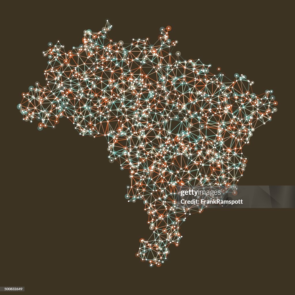 Brasil mapa rede em Mesh
