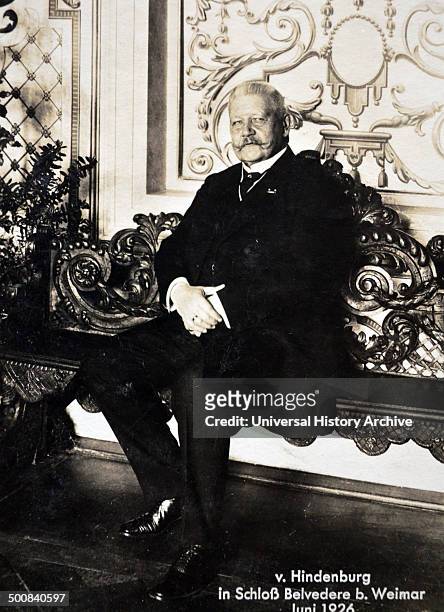 President Paul Von Hindenburg Prussian-German field marshal, statesman, and politician, and served as the second President of Germany from 1925 to...