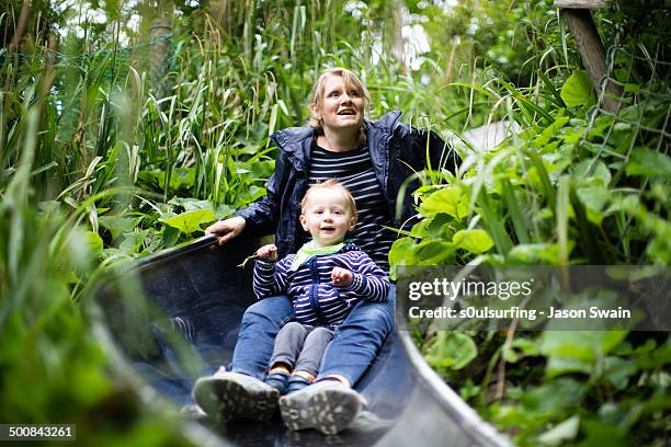 half term at blackgang chine - isle of wight family stock pictures, royalty-free photos & images