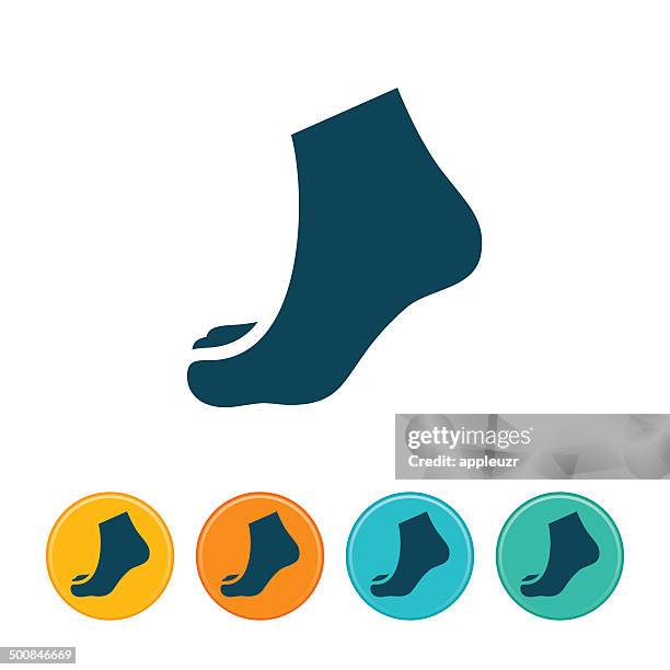 menschlicher fuß-symbol - foot stock-grafiken, -clipart, -cartoons und -symbole