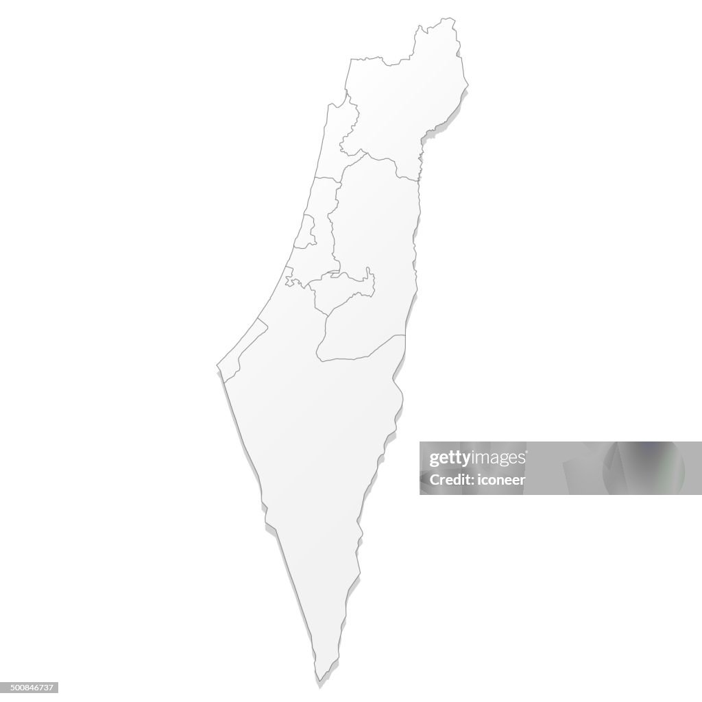 Israel Karten Weiß