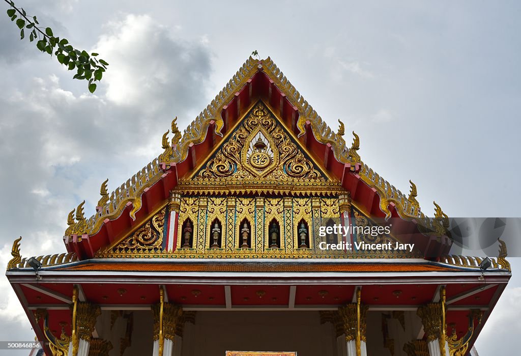 Wat Samphanthawongsaram Worawihanra buddhist temple at Chinatown Bangkok Thailand