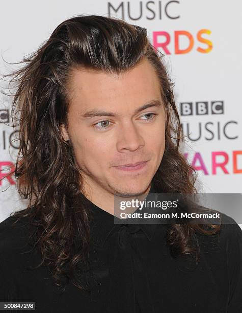 Harry Styles of One Direction attends the BBC Music Awards at Genting Arena on December 10, 2015 in Birmingham, England.