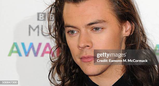 Harry Styles of One Direction attends the BBC Music Awards at Genting Arena on December 10, 2015 in Birmingham, England.