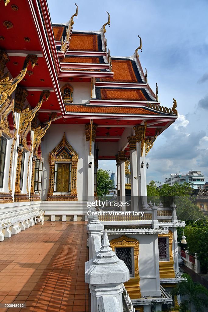 Wat Samphanthawongsaram Worawihanra buddhist temple at Chinatown Bangkok Thailand