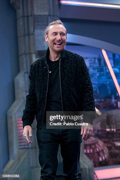 David Guetta attends 'El Hormiguero' Tv Show at Vertice Studio on December 10, 2015 in Madrid, Spain.