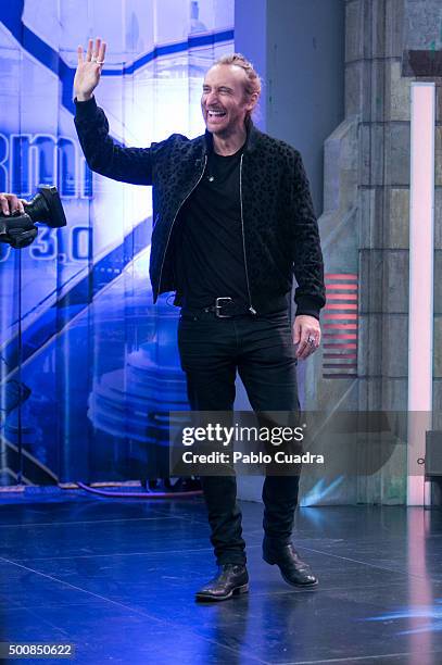 David Guetta attends 'El Hormiguero' Tv Show at Vertice Studio on December 10, 2015 in Madrid, Spain.