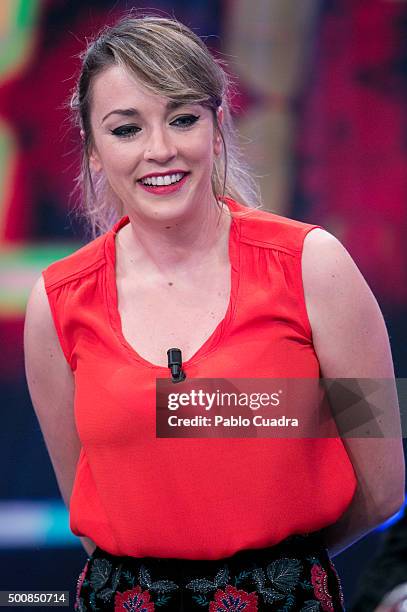 Anna Simon attends el Hormiguero Tv Show at Vertice Studio on December 10, 2015 in Madrid, Spain.