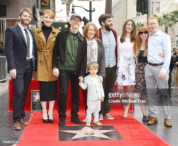 Ron Howard and his family attend the ceremony honoring Ron Howard with his second Star on The Hollywood Walk of Fame under the category motion...
