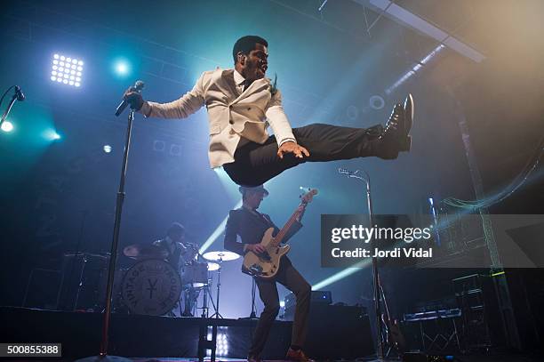 Ty Taylor of Vintage Trouble performs on stage at Razzmatazz on December 10, 2015 in Barcelona, Spain.