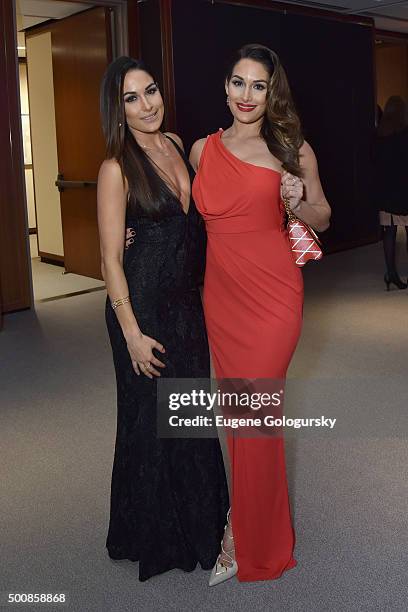 Brie Bella and Nikki Bella attend Diamonds Unleashed by Kara Ross launch party hosted by Kara Ross, Anne Fulenwider, and Marie Claire Magazine on...