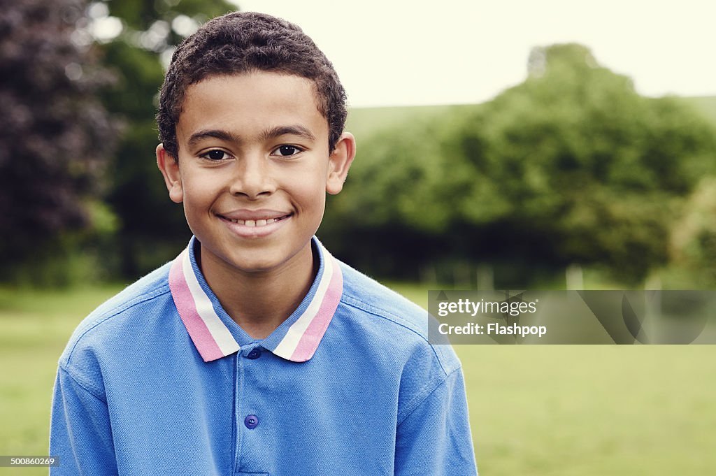 Portrait of boy smiling