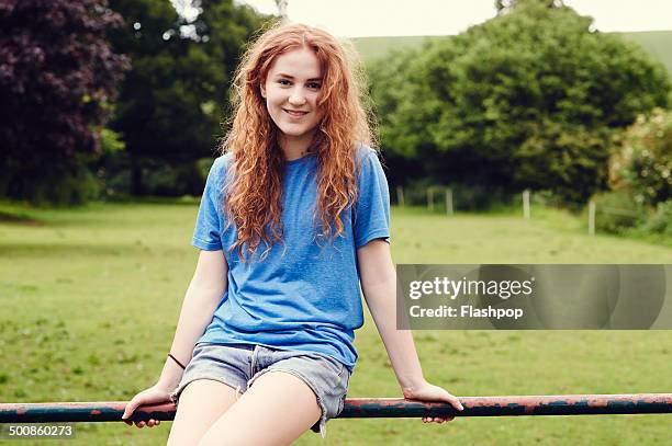 portrait of girl smiling - season 15 stock-fotos und bilder