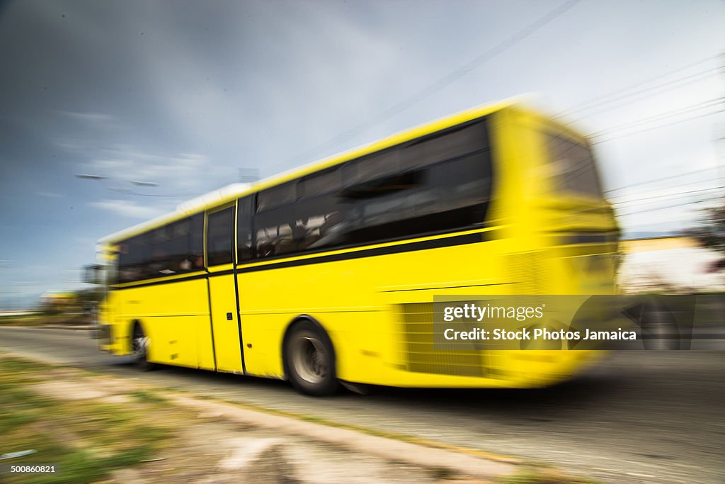 Speeding bus