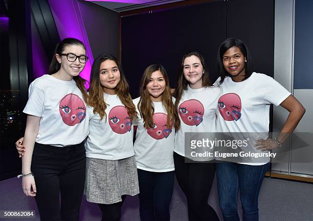 Members of Girls Who Code attend Diamonds Unleashed by Kara Ross launch party hosted by Kara Ross, Anne Fulenwider , and Marie Claire Magazine on...