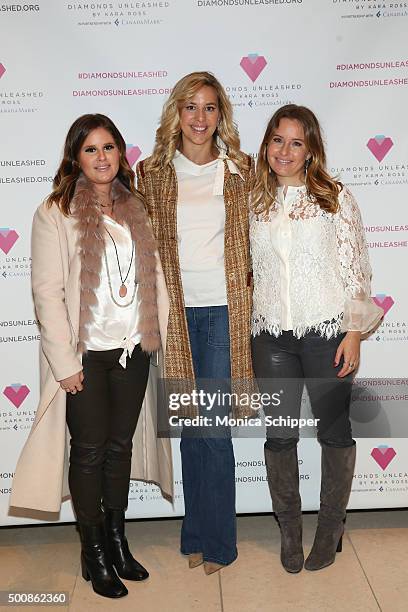 Stephi Maron, Nicki Maron and Natasha Cornstein attend Diamonds Unleashed by Kara Ross launch party hosted by Kara Ross, Anne Fulenwider, and Marie...