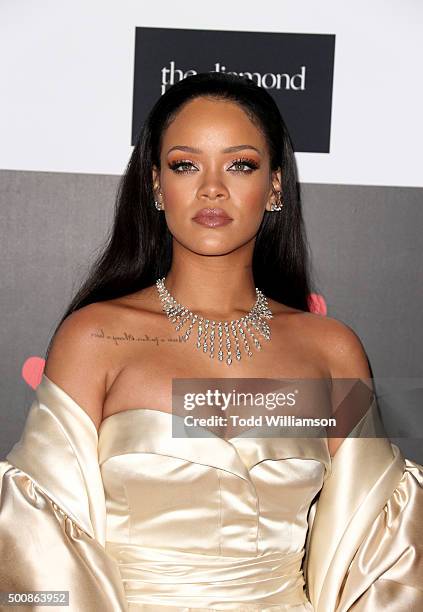 Recording artist Rihanna attends the 2nd Annual Diamond Ball hosted by Rihanna and The Clara Lionel Foundation at The Barker Hanger on December 10,...