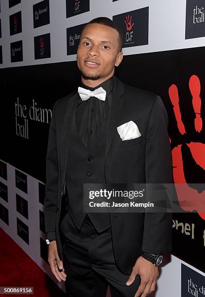 Sprinter Andre De Grasse attends the 2nd Annual Diamond Ball hosted by Rihanna and The Clara Lionel Foundation at The Barker Hanger on December 10,...