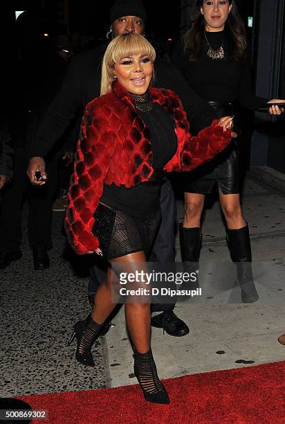 Lil' Kim attends as WE tv Celebrates The Premiere Of New Series Growing Up Hip Hop on December 10, 2015 in New York City.