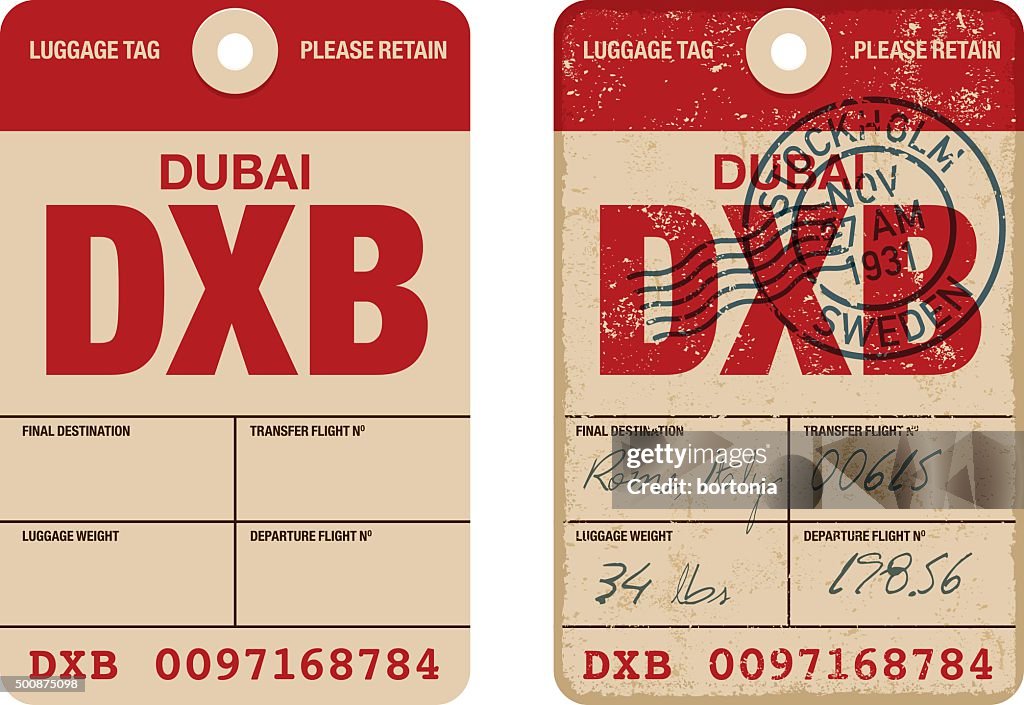 Old Fashioned Airport Luggage Tag Icon