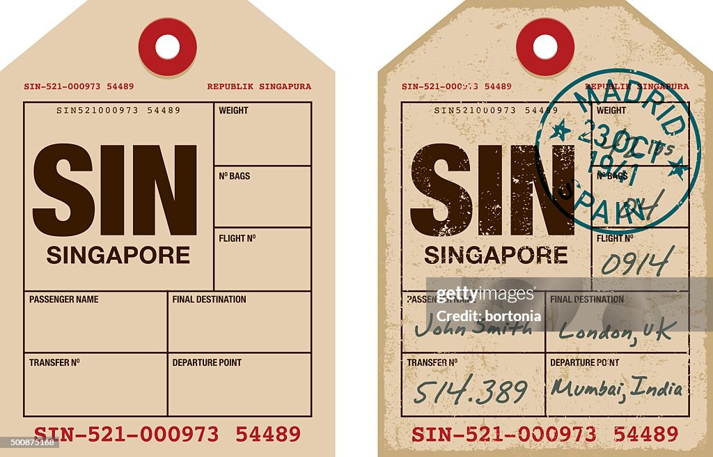 Old Fashioned Airport Luggage Tag Icon