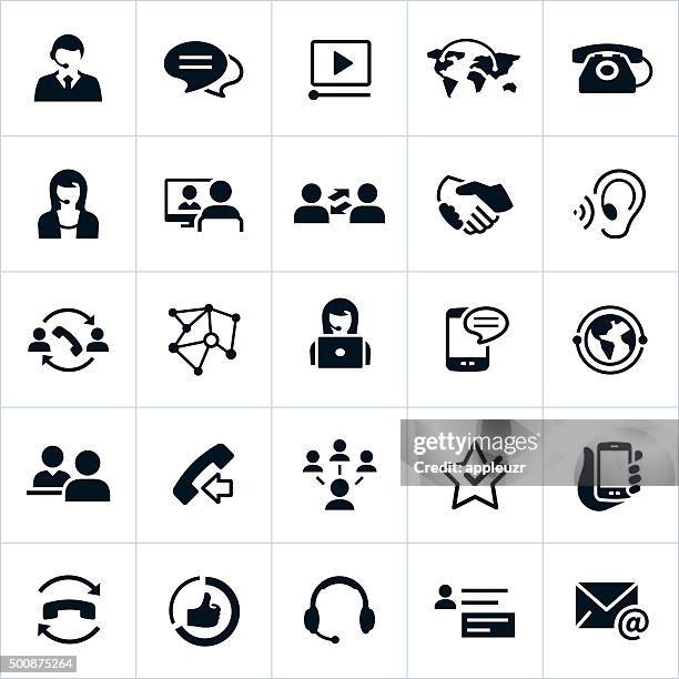 customer support icons - call centre digital stock illustrations