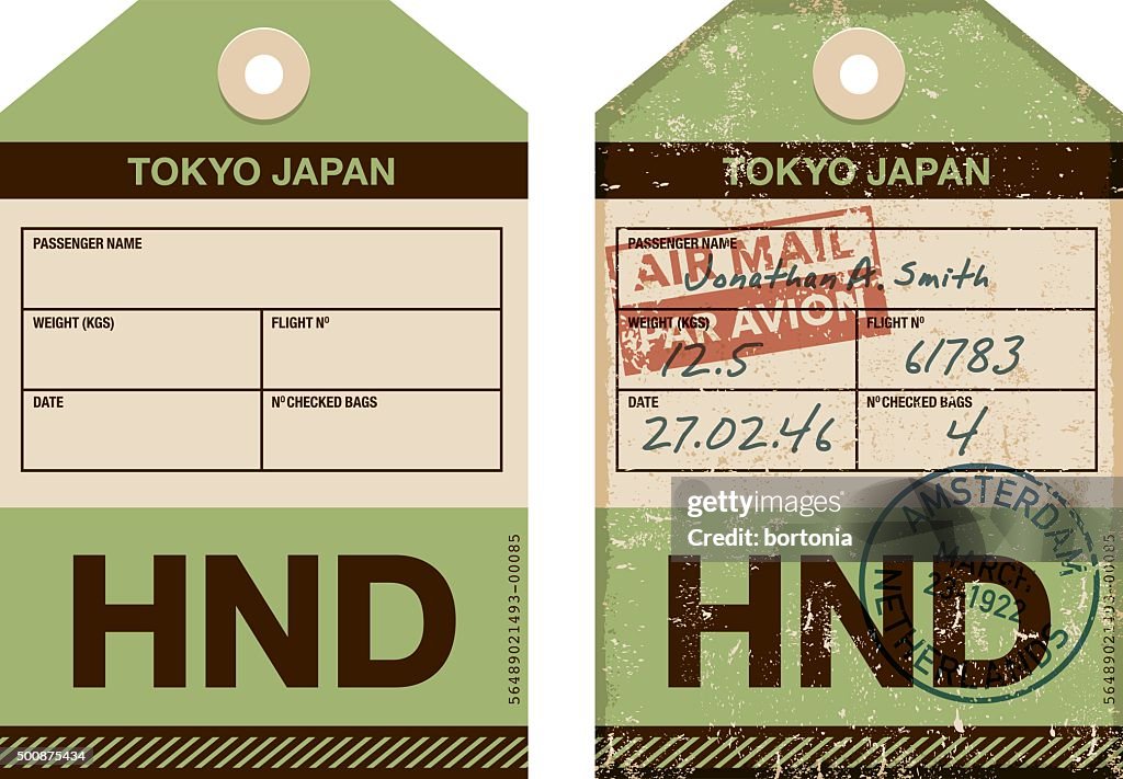 Old Fashioned Airport Luggage Tag Icon
