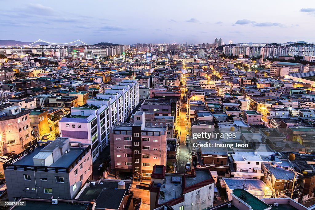 Densely populated residential area